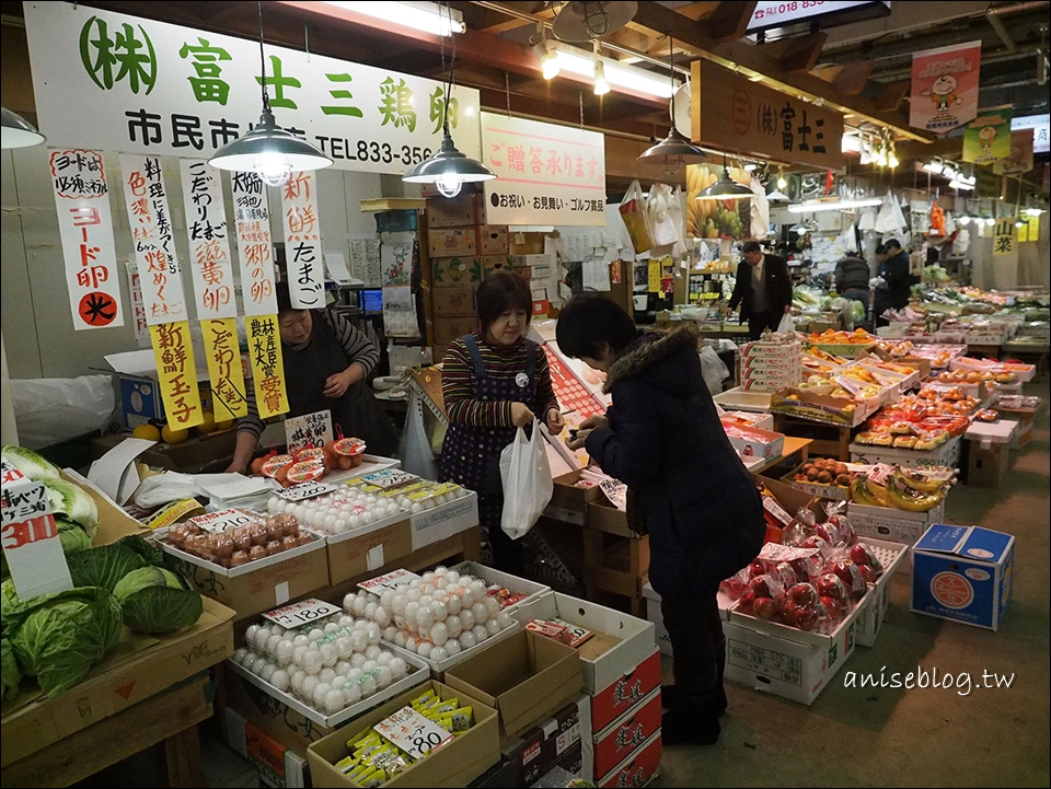 秋田好好逛．秋田市民市場，青菜時蔬海鮮通通有