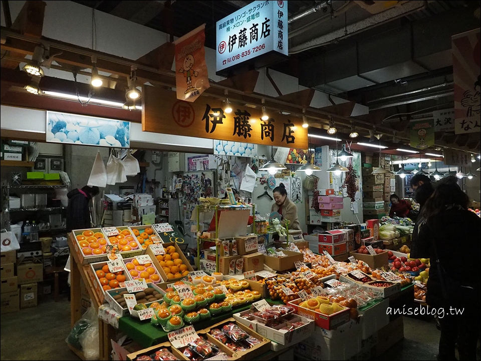 秋田好好逛．秋田市民市場，青菜時蔬海鮮通通有