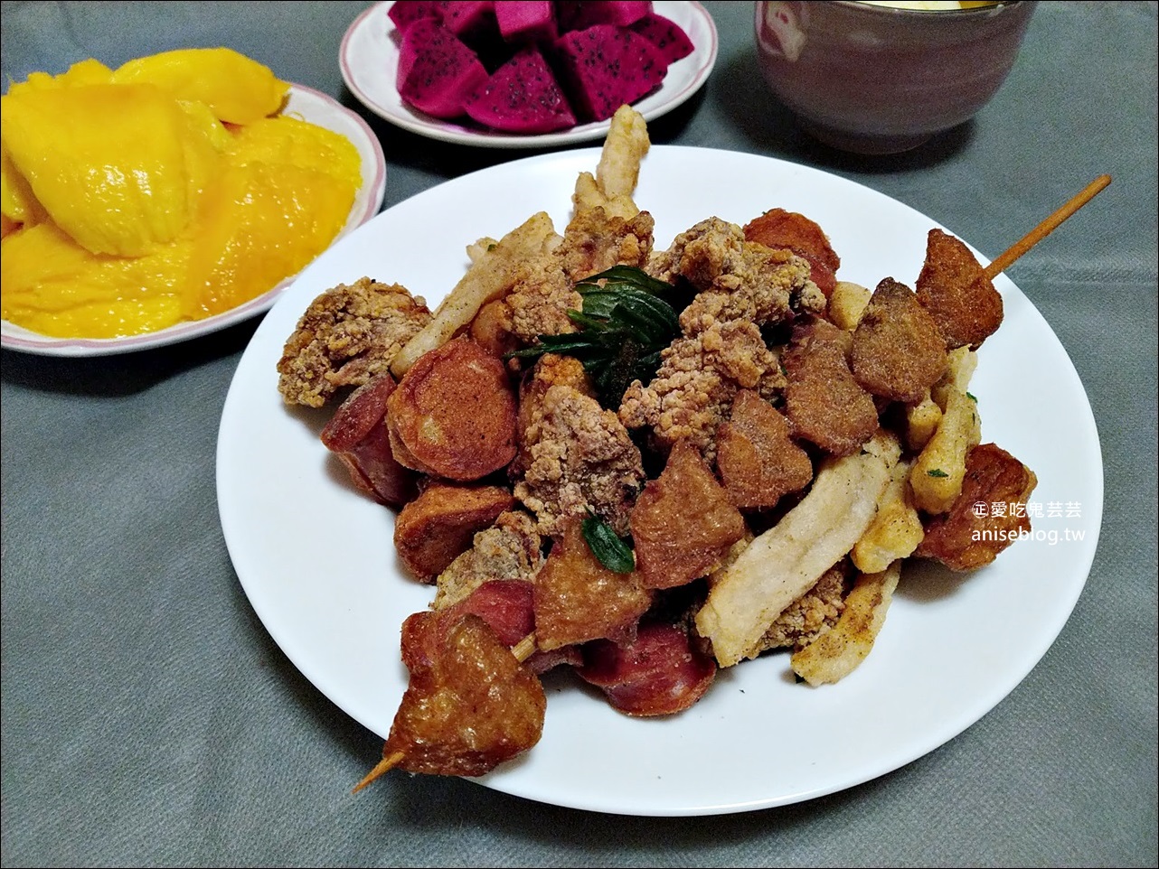 旺萊鹹酥雞，通化街臨江街夜市美食(姊姊食記)