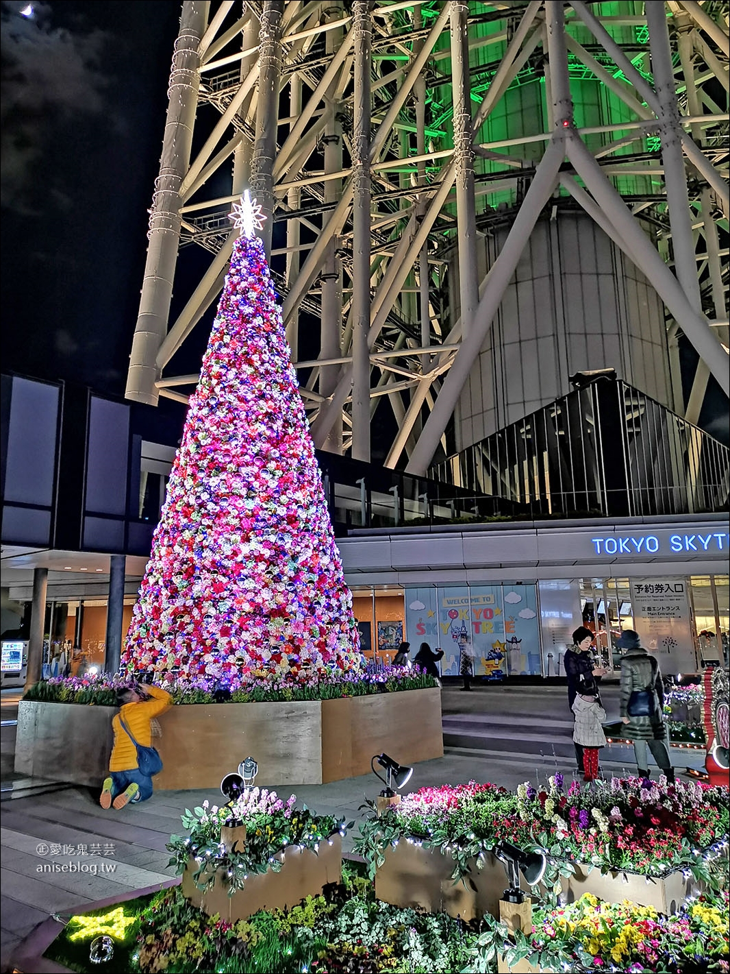 2018 東京Skytree 晴空塔耶誕點燈、光雕投影秀，美翻了！