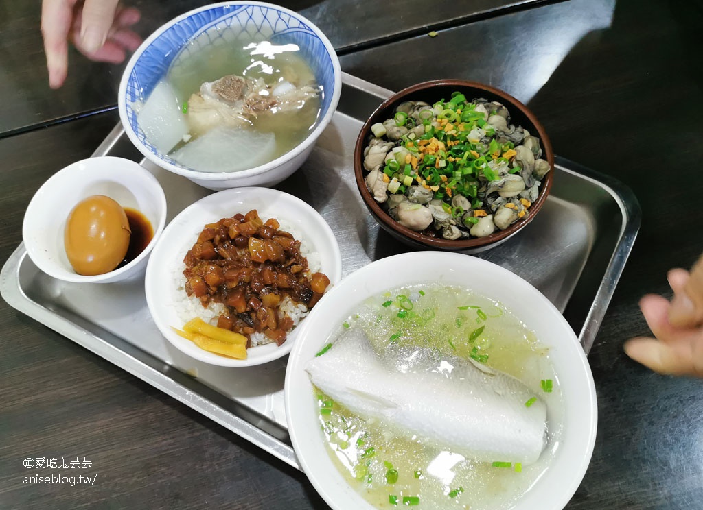 阿義魯肉飯，超浮誇蚵仔魯肉蓋飯必點！虱目魚肚也毫好吃😋