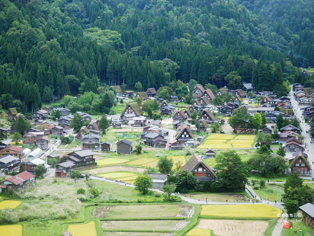 合掌村一日遊：城山展望台、高山小吃、和田家、合掌造文化喫茶鄉愁咖啡、狩人輕食、三間小屋 @2019日本中部孝親之旅