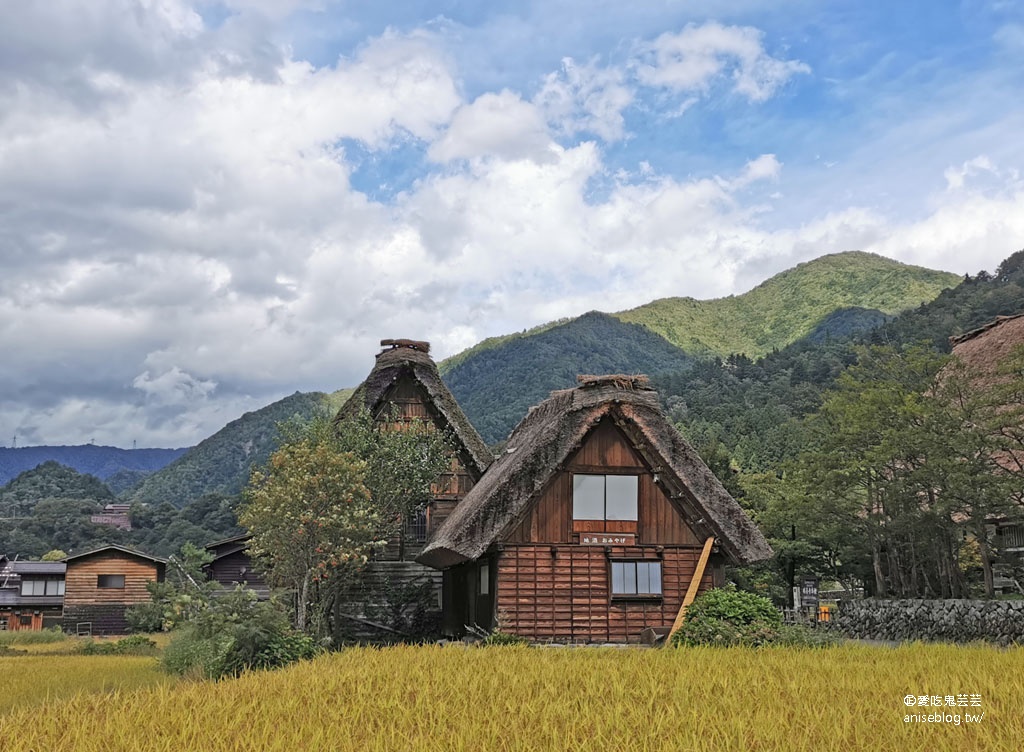 合掌村一日遊：城山展望台、高山小吃、和田家、合掌造文化喫茶鄉愁咖啡、狩人輕食、三間小屋 @2019日本中部孝親之旅