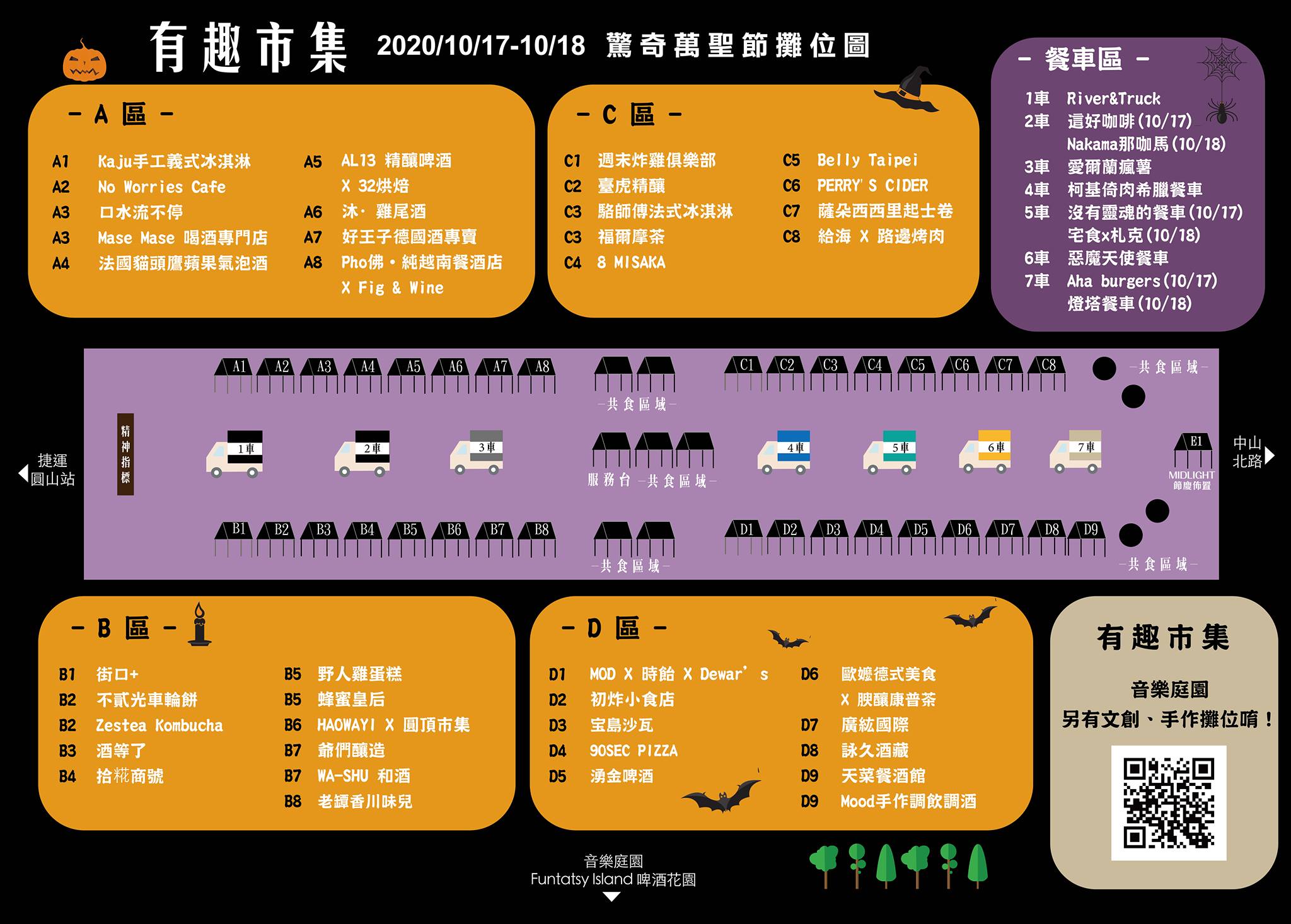 有趣市集驚奇萬聖節 10/17-10/18 ，群魔亂舞開趴啦！