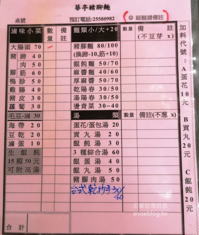 華亭豬腳麵，搬家後再訪，大同區大橋頭站美食(姊姊食記)