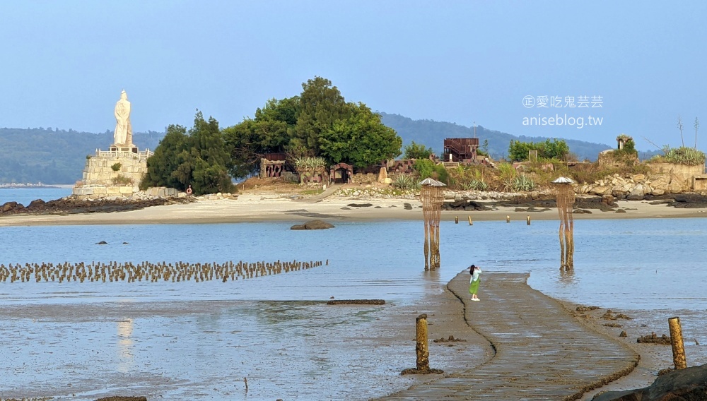 建功嶼，金門版摩西分海，金城鎮觀賞夕陽的絕美景點(姊姊遊記)