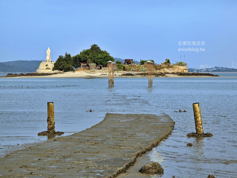 建功嶼，金門版摩西分海，金城鎮觀賞夕陽的絕美景點(姊姊遊記)