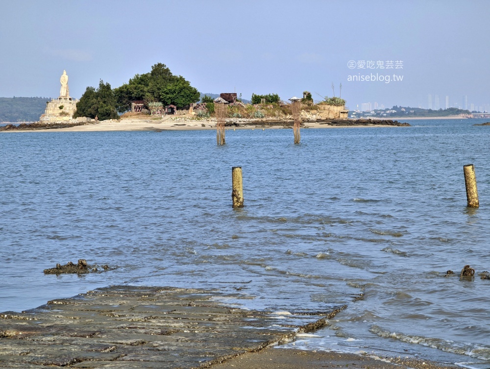 建功嶼，金門版摩西分海，金城鎮觀賞夕陽的絕美景點(姊姊遊記)