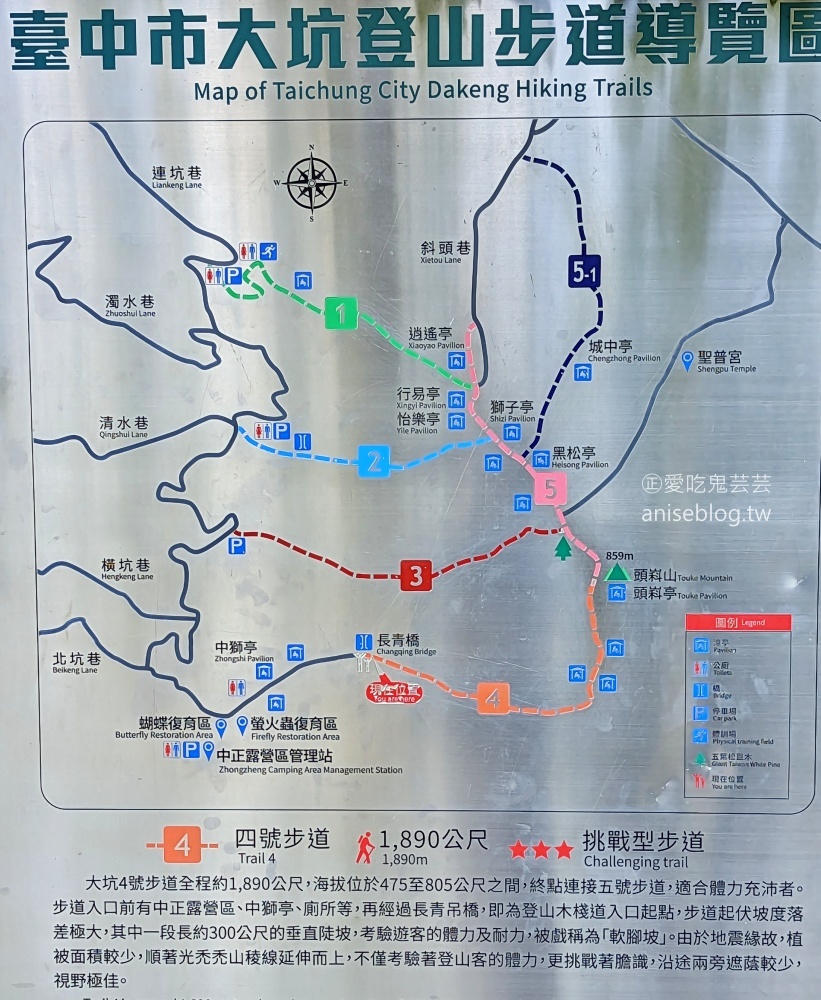 大坑2、3、4、5號步道、頭嵙山登頂欣賞大台中絕佳視野(姊姊遊記)