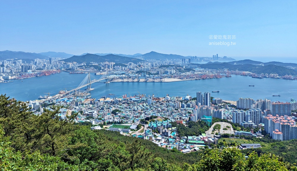 釜山夜景推薦景點，青鶴配水池展望台、荒嶺山烽燧臺、蓬萊山，交通方式(姊姊遊記)