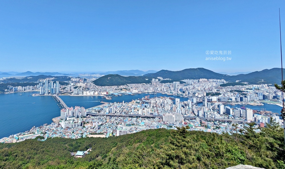 釜山夜景推薦景點，青鶴配水池展望台、荒嶺山烽燧臺、蓬萊山，交通方式(姊姊遊記)