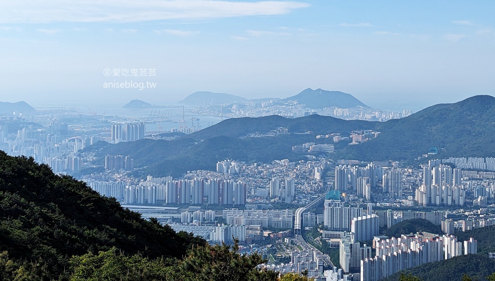 釜山夜景推薦景點，青鶴配水池展望台、荒嶺山烽燧臺、蓬萊山，交通方式(姊姊遊記)