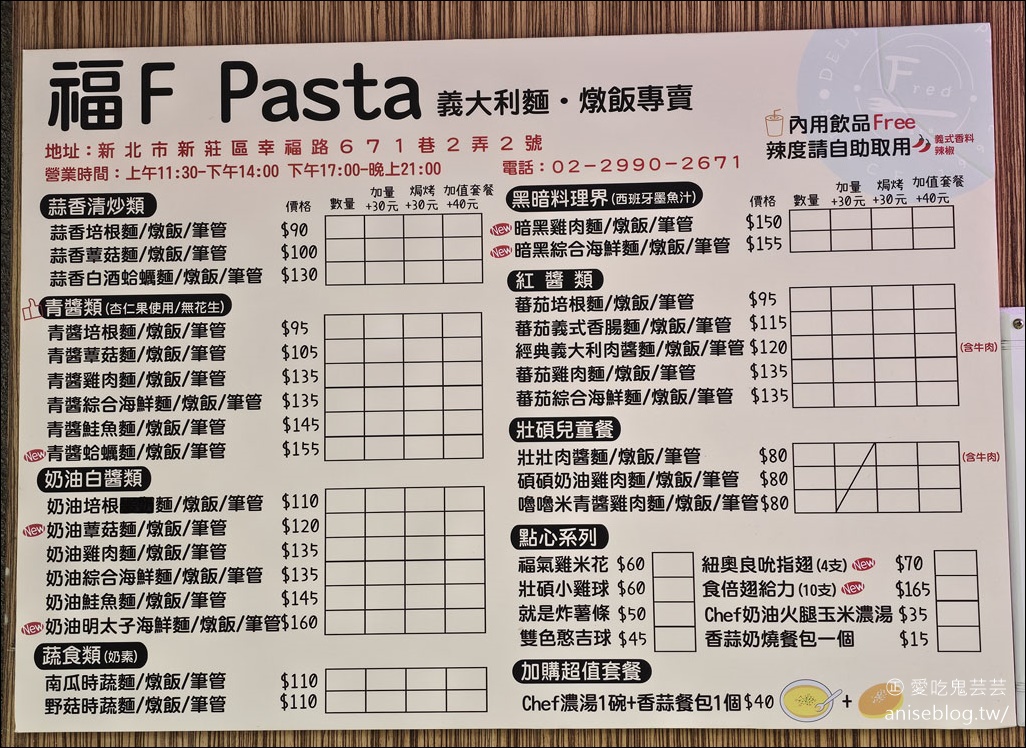 福F Pasta ，平價卻不簡單，在地人的愛店！@新莊副都心