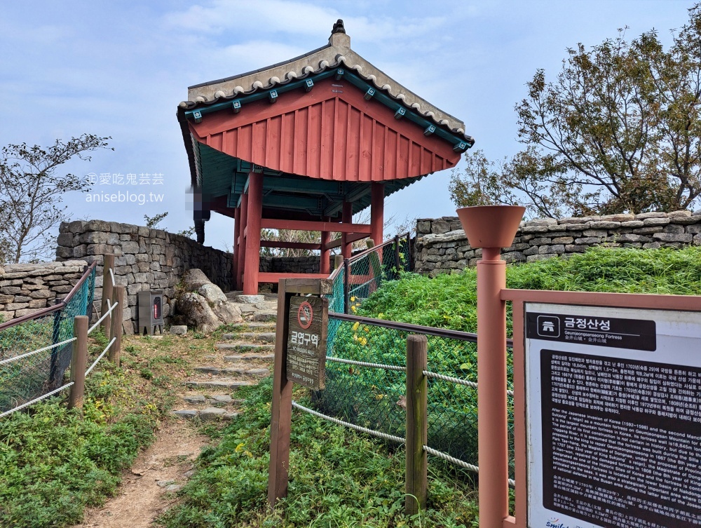 金剛公園纜車，金井山城南門，釜山賞楓景點(姊姊遊記)