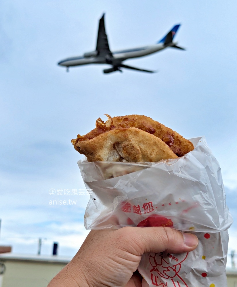 鮮肉蔥油餅 (高雄蔥油餅)，桃園大園看飛機吃美食(姊姊食記)