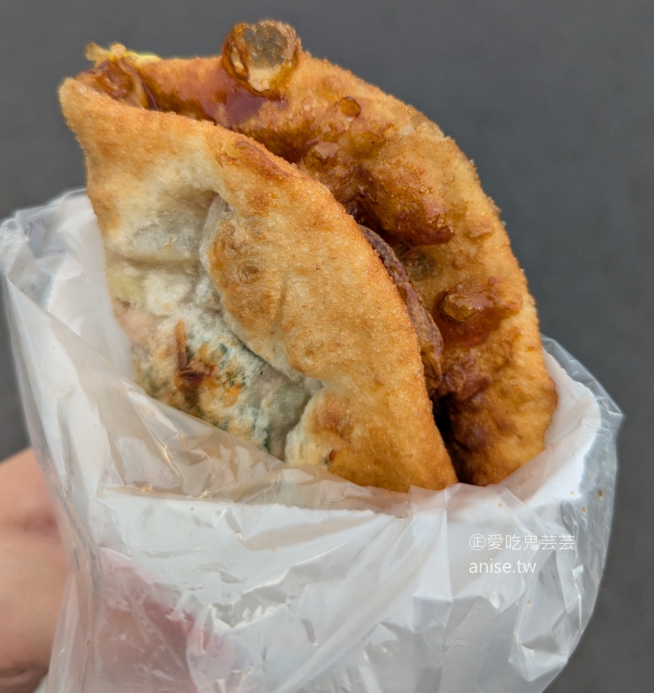 鮮肉蔥油餅 (高雄蔥油餅)，桃園大園看飛機吃美食(姊姊食記)