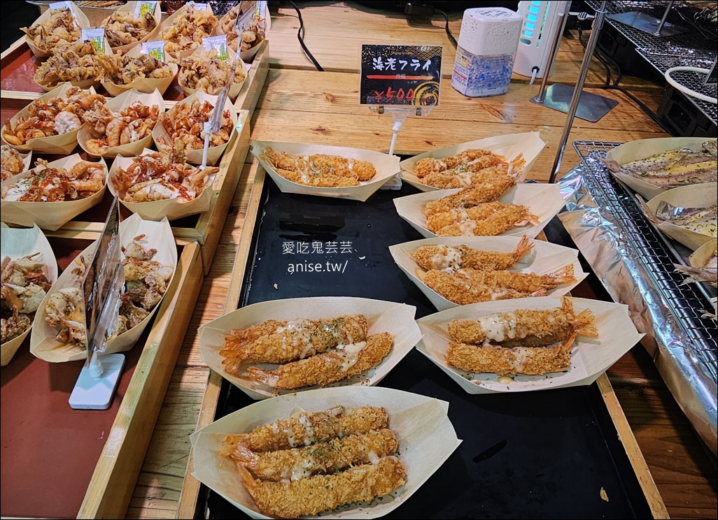 糸滿魚市場@沖繩海鮮，各式各樣海鮮，瘋狂拿是不用錢逆？