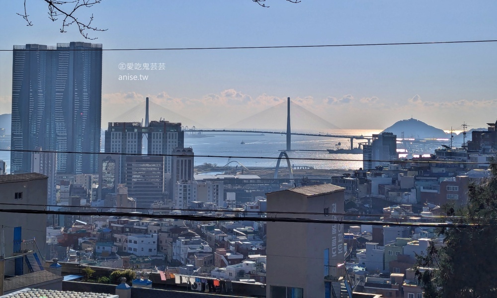 釜山港大橋夜景推薦，草梁故事路+168階梯單軌電車(姊姊遊記)
