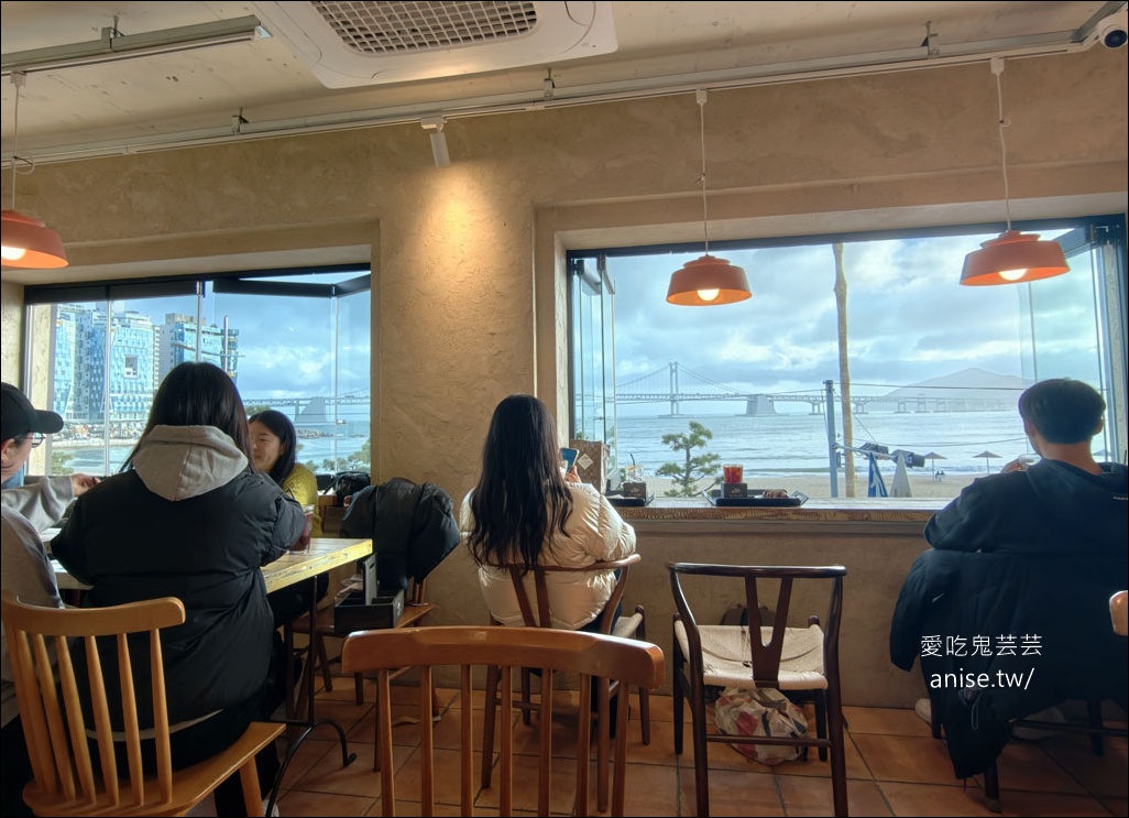 釜山廣安里La feuille，海景烘焙咖啡廳，絕景啊！