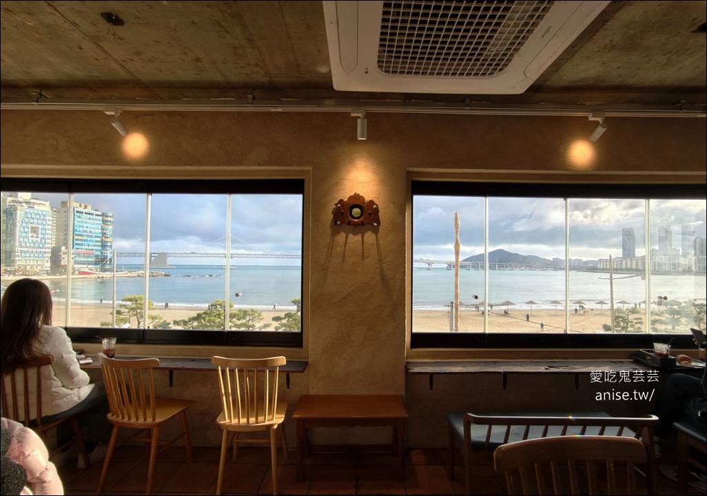 釜山廣安里La feuille，海景烘焙咖啡廳，絕景啊！