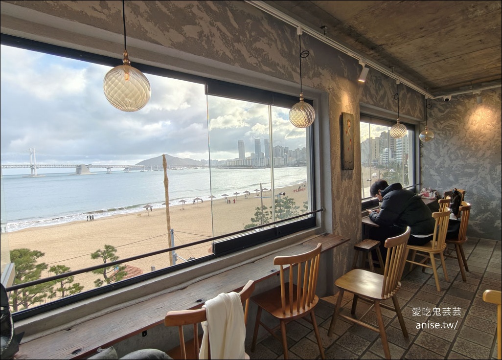 釜山廣安里La feuille，海景烘焙咖啡廳，絕景啊！