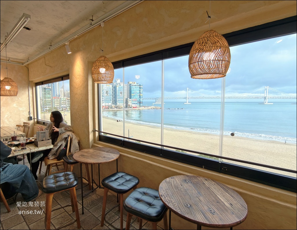 釜山廣安里La feuille，海景烘焙咖啡廳，絕景啊！