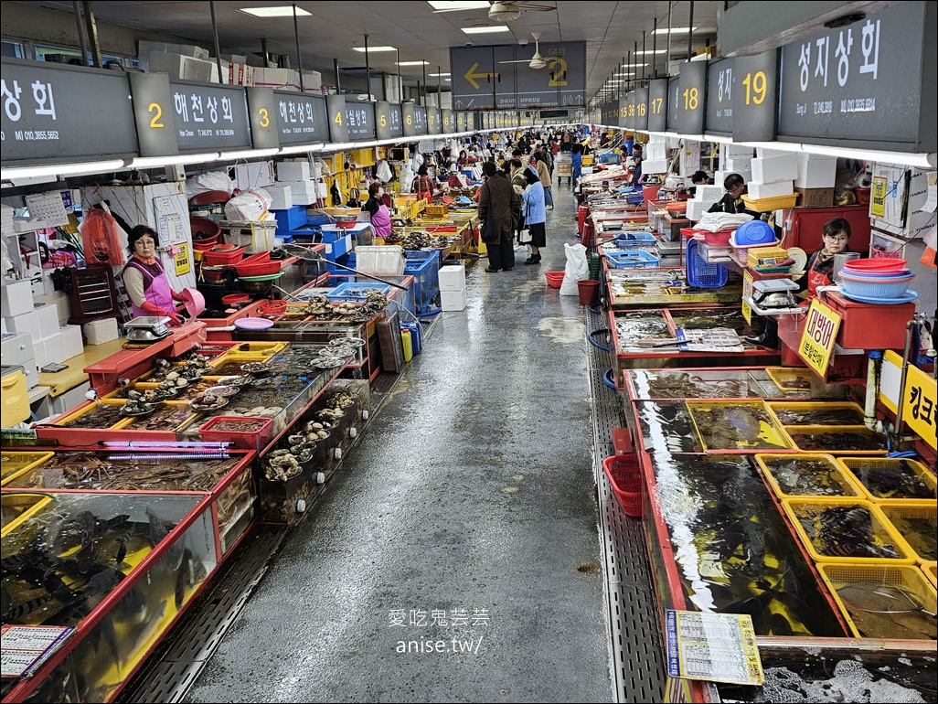 釜山吃帝王蟹、鮑魚！札嘎其市場生猛海鮮推薦