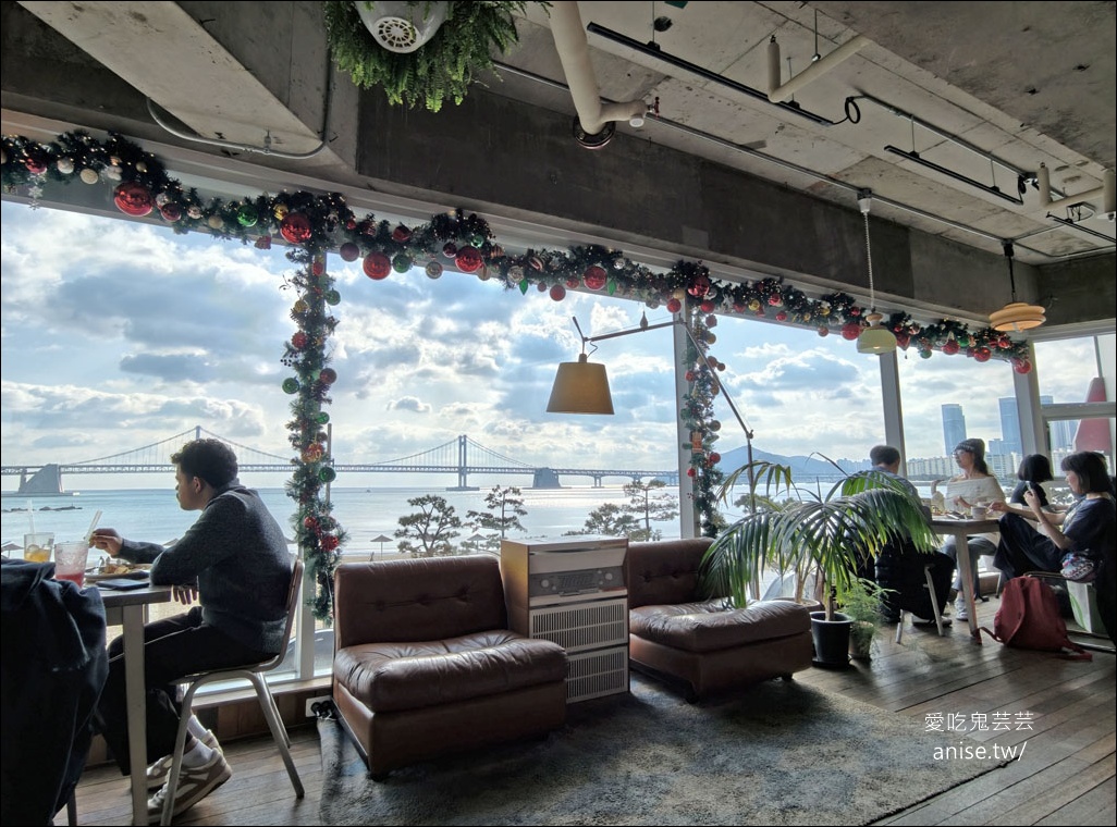 Working holiday busan，釜山廣安里海景早午餐/咖啡廳，美死我了！