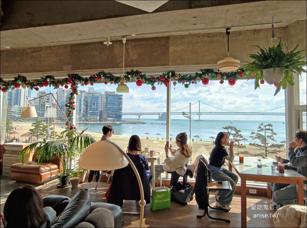Working holiday busan，釜山廣安里海景早午餐/咖啡廳，美死我了！