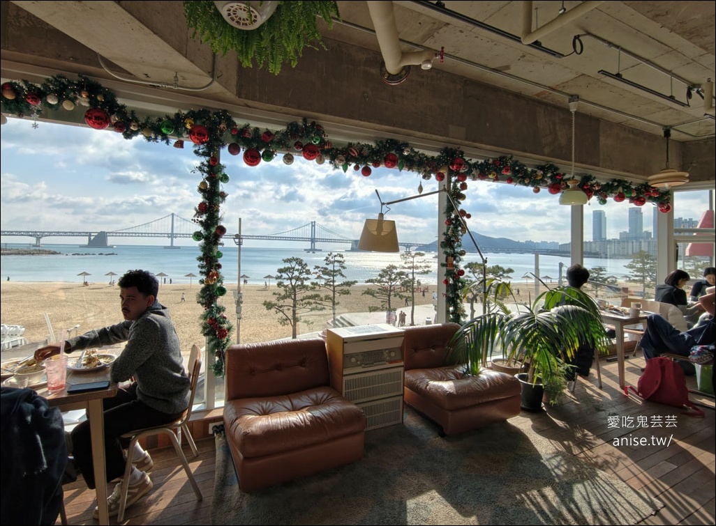Working holiday busan，釜山廣安里海景早午餐/咖啡廳，美死我了！