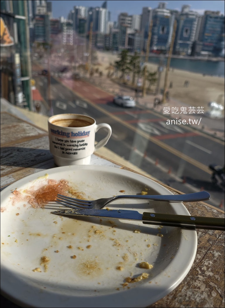 Working holiday busan，釜山廣安里海景早午餐/咖啡廳，美死我了！