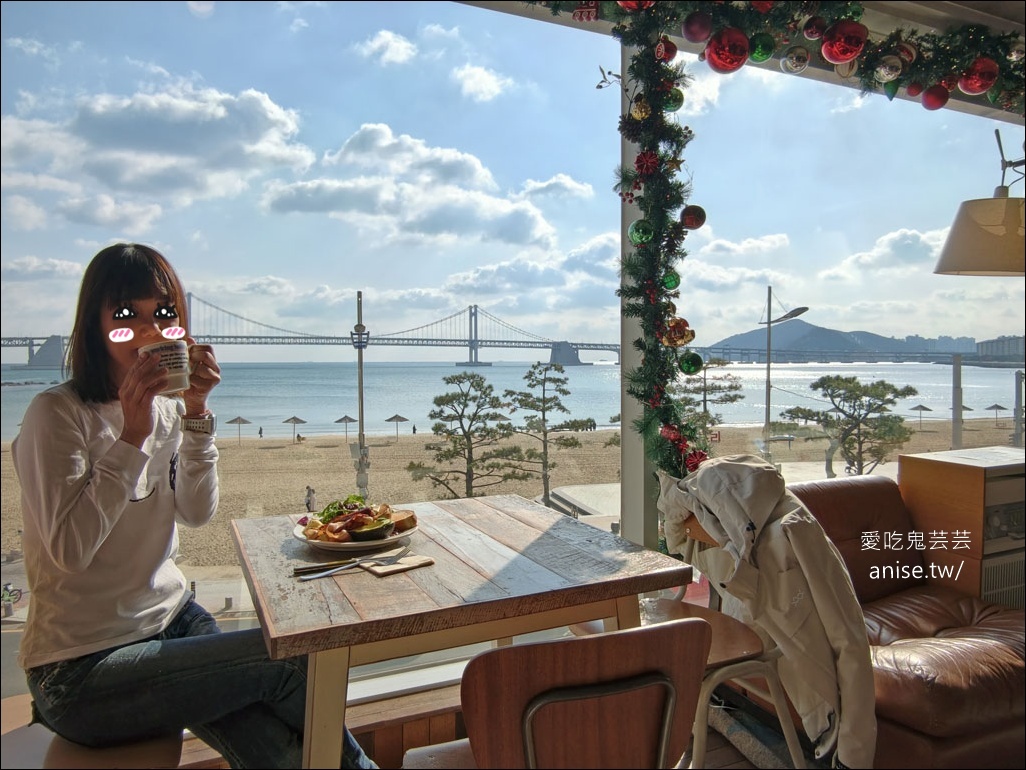 Working holiday busan，釜山廣安里海景早午餐/咖啡廳，美死我了！