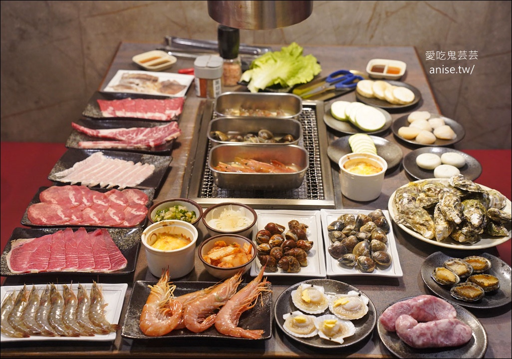 吃爆生蠔、牛舌！ 津炙燒烤，澎湖生蠔、牛舌、牛小排、干貝、鮑魚、天使紅蝦通通吃到飽！