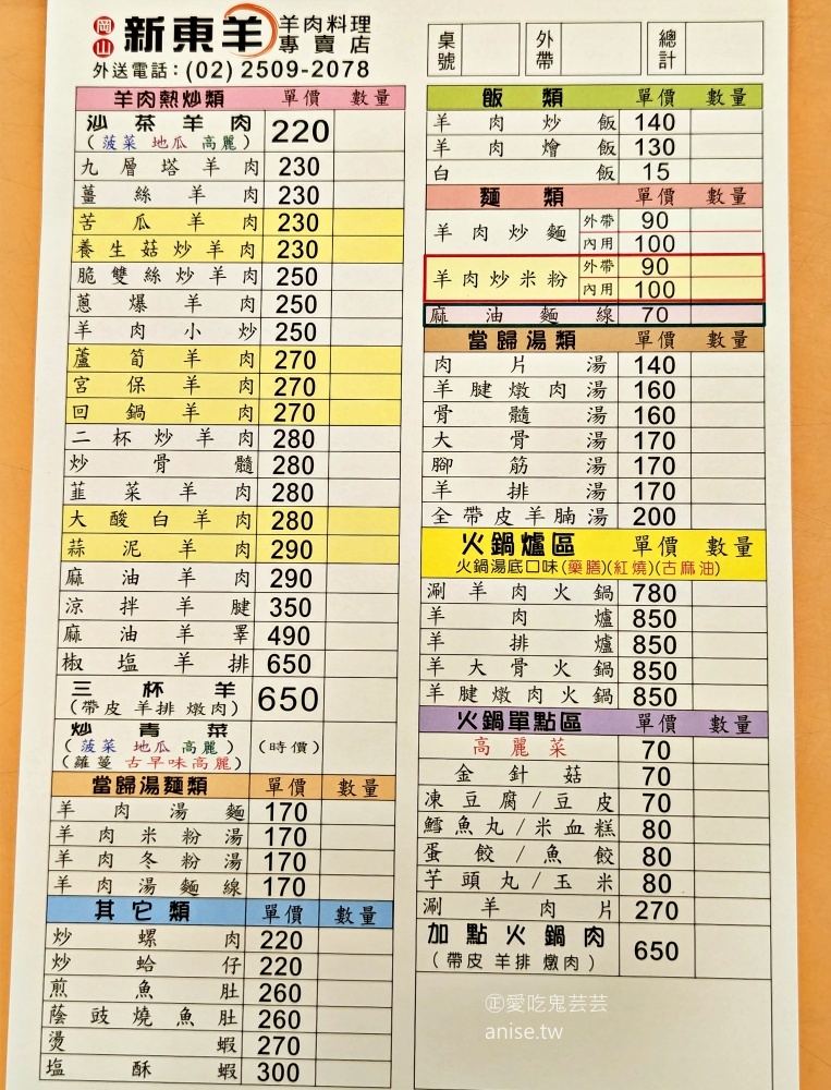 新東羊羊肉料理專賣店，巨人份量的羊肉炒麵只要百元(姊姊食記)