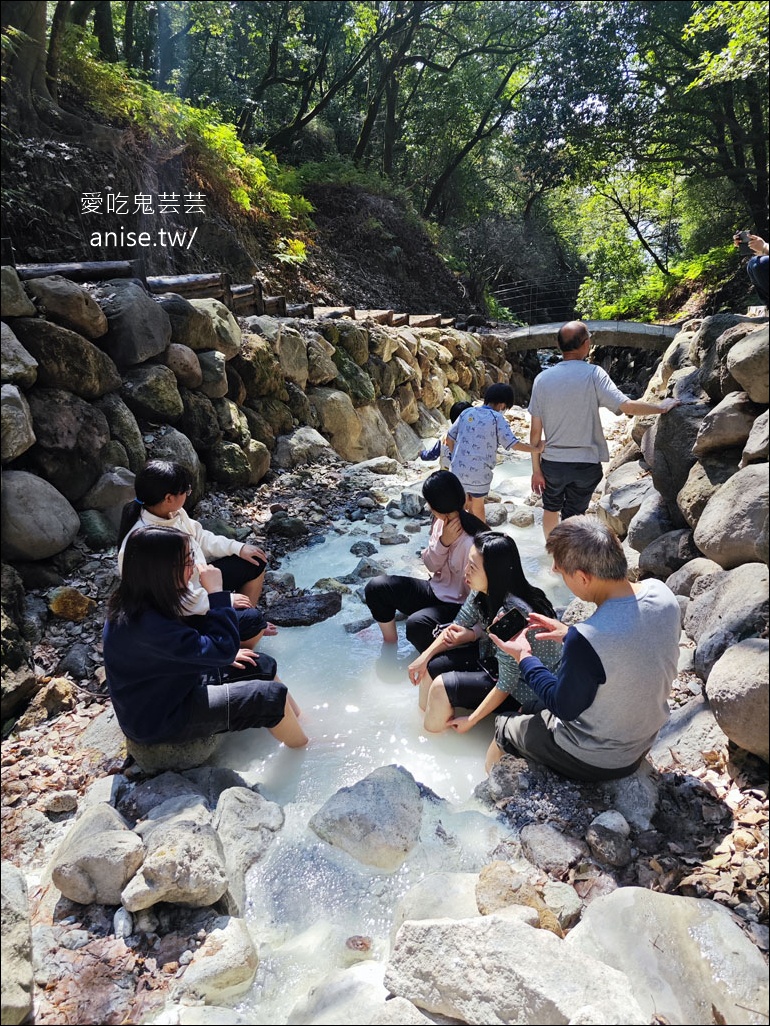 陽明山野溪溫泉 | 紫明溪溫泉露頭，泡泡腳好溫暖！