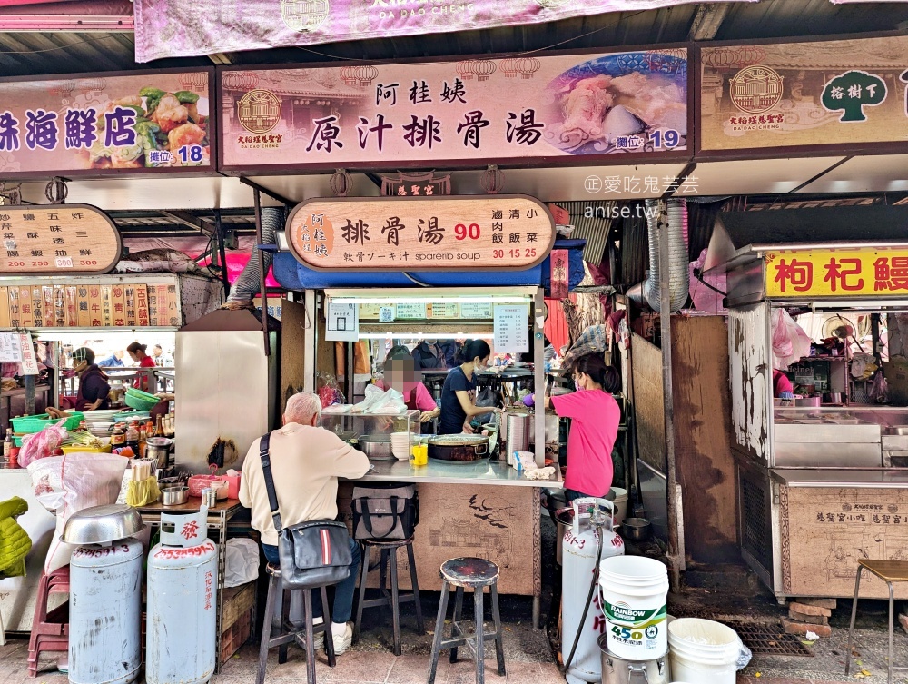 阿桂姨原汁排骨湯，滷肉飯加梅干菜也很搭，大稻埕慈聖宮美食(姊姊食記)